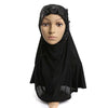 Dignified Muslim Gauze Lace Zircon Kerchief Scarf    black