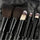Makeup Real Goat Hair Soften Brush Set 9pcs in a Black Carrying bag