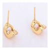 18K Gold Glavanized Austrian Zircon Earrings  yellow