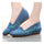 Old Beijing Cloth Embroidered Shoes 5 Petal Flower  blue
