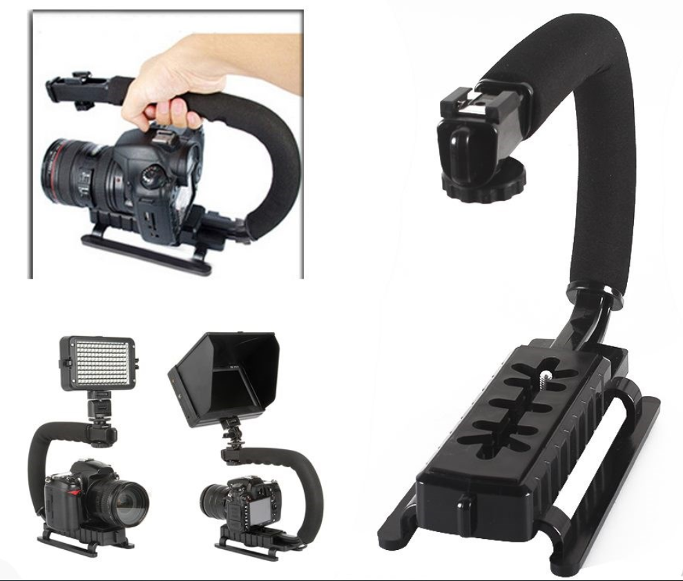 U shape Bracket Handheld Grip Stabilizer for DSLR Camera Camcorder Video