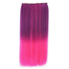 Long Straight Bundles 60cm 23.62" Gradient color hair extension piece 5  clip