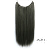 Fish Line Hair Extensions Straight Hair  Piece Hair invisible 80g 55cm long