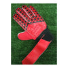 Latex Goalkeeper Gloves Roll Finger   red  8