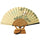 Folding Fan Gentleman Cotton Cloth    pine crane