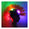 Lustroso Cresta de Gallo Pelo Punk Tapa Bright Peluca Negro Brillante Amarillo