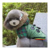 Pet Dog Cotton Coat Checks Pattern  green