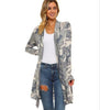Camouflage Relaxed Long Sleeve Open Cardigan Top Plus Size