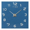 Diy Silencieux Horloge Murale Simple Miroir Collage Argent