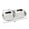 Stainless Steel Seasoning Dish Mustard Dish with 2 Case square