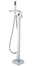 Freestanding Square Chrome Bath Mixer Spout with Handheld Head