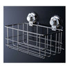 Acier Inoxydable Carré Rangement de Salle Bain Panier Ventouse Crochet Support