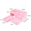 Drawer Type Organizer Comestics Sotrage Box Pink