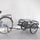 two wheel foldable bicycle bike trailer luggage barrow baggage car cargo trailer
