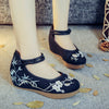 Femmes Chinois Broderie Ethnique Plat Élévateur Qipao Chaussures Habillées
