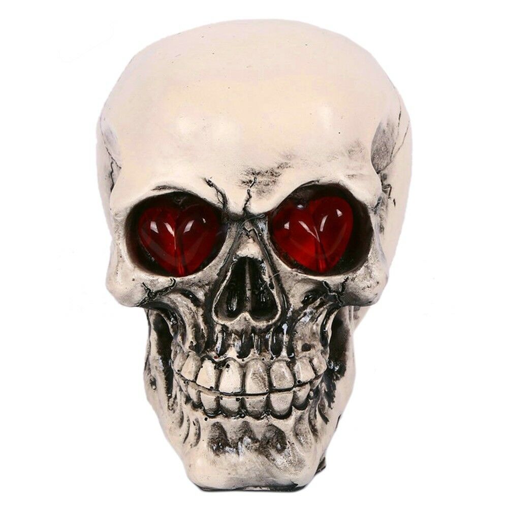Tricky Toys Resin Glittery Skull Statue Human Skeleton Halloween    bareheaded