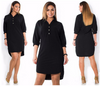 Plus Size Blue/Black/Green/Red T Shirt Tshirt Style Long Casual Dress