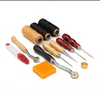 13pcs Wood Handle Leather Craft Tools Kit Leather Hand Sewing Tool Punch Cutter