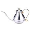 Stainless Steel Coffee Pot with Long Mouth silver