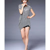 Fashionalbe Microgroove Irregular Silk Dress60207   S