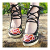 Vieux Beijing Chiffon Brodé Chaussures Classique Noir