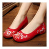 Plum Flower Old Beijing Embriodered Cloth Shoes   red