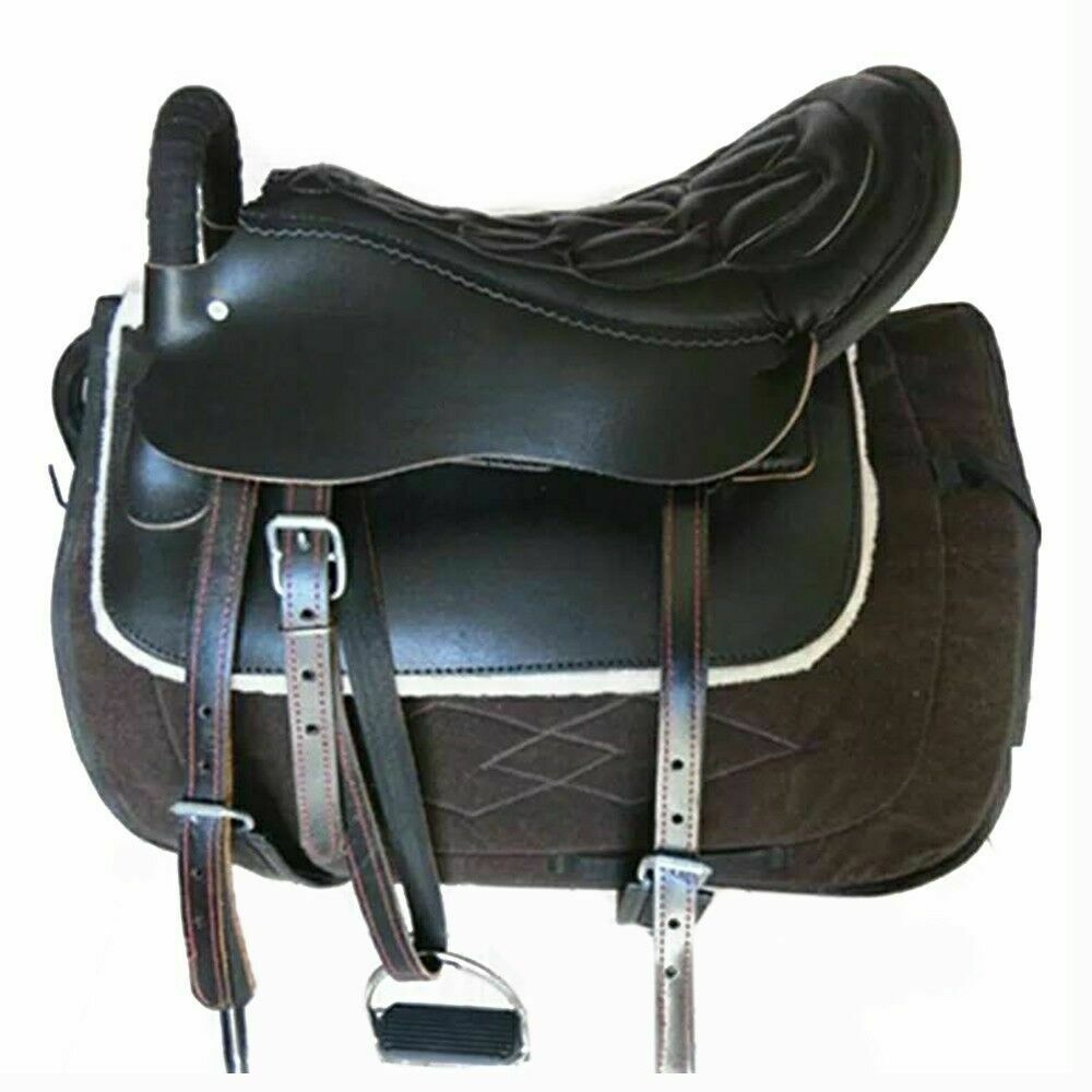 Saddle Small Short Horse Equestrian Supplies   black