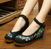 Chinese Ethnic Embroidery Inner high Heel Elevator Cheongsam Dress Shoes FANS