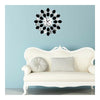 Acrylic Mirror Double Color Wall Clock DIY    silver black