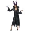 Schwarz Queen Damen Raffinesse Kostüm Cosplay Party Hexe Cosplay