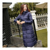 Winter Light Thin Down Slim Coat Extra Long Plus Size    navy