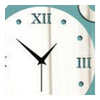 Horloge Murale Collage Décoration Cercle Argent