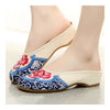 Old Beijing Cloth Embroidered Shoes Slipsole Slipper Jandal