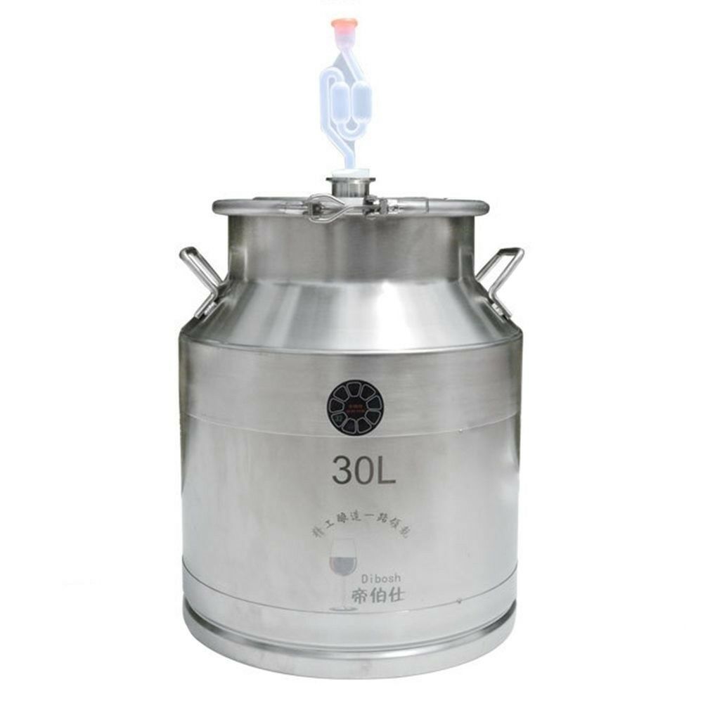 30L Hook Design Fermentation Barrel Home Wine Making Milk Barrel without Faucet