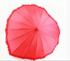 Fibre Lacets en Forme de Cœur Creative Parapluie Pare Soleil Droit Tige Art