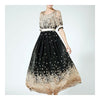 Chiffon Dress Short Sleeve Big Peplum   S