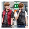 Man Thin Light Waistcoat Vest Down Coat Plus Size   dark blue