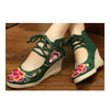 Old Beijing Cloth Embroidered Shoes Classical   green