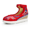 Chinese Ethnic Embroidery Inner high Heel Elevator Cheongsam Dress Shoes Flyfish