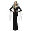 Luxury Black Vampire Dress Halloween Witch Queen  Woman Refinement Costume