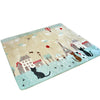 Cartoon Cute Cats Carpet Ground Non-slip Mat  green cats  130*185cm