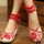 Vintage Chinese Embroidered Floral Shoes Women Ballerina Mary Jane Flat Ballet C