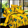 4pcs Suit 3D Reactive Dyeing Polyester Fiber Bedding Sets Queen King Butterfly