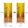 Door Sticker New 3D DIY PVC Waterproof  Door Wall Mural Fall View qd023