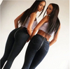 Damen Denim Reißverschluss Offener Rücken Distressed Röhrenjeans Hohe Taille