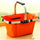 Foldable Shopping Picnic Basket with Handle Water-proof for Outdoor  4 Colors