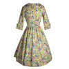 Hepburn Style Revers Drucken Big Schößchen Vintage Kleid