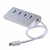 Plata Magnalio Aleación 4 Puertos Micro USB 3.0 Concentrador