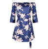Floral off-the-shoulder boutique mini dress