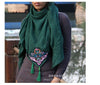 New Linen Embroidery Scarf Woman National Style Scarf Original Applique Opposite